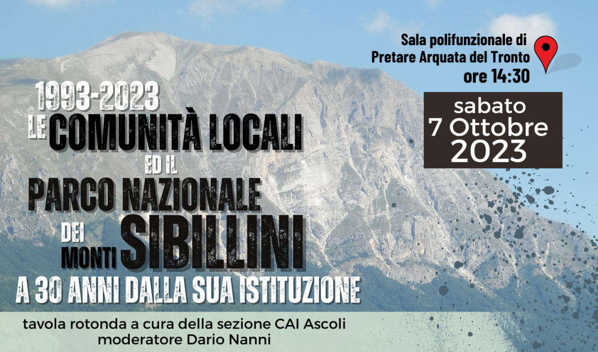 Sabato 7 e domenica 8 ottobre 2023 – 30 Anni Parco Nazionale dei Monti Sibillini