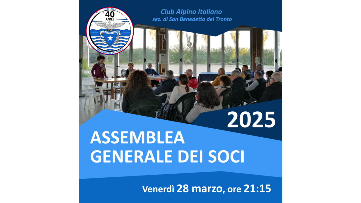 Venerdì 28 marzo 2025 – ASSEMBLEA GENERALE DEI SOCI