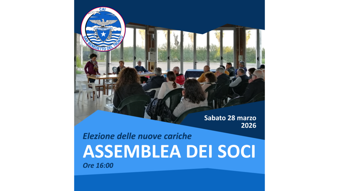 Sabato 28 marzo 2026 – ASSEMBLEA DEI SOCI
